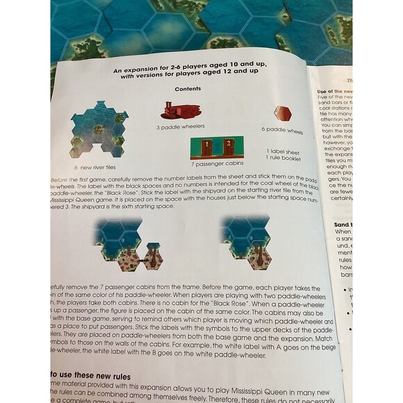 Mississippi Queen: The Black Rose Epansion 1998 Rio Grande Games - INCOMPLETE - Picture 4 of 9